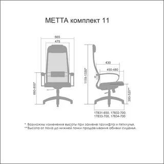 Компьютерное кресло "SAMURAI Lite" (комплект №11)